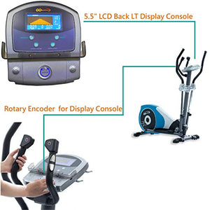 GOELLIPTICAL V-450T Standard Stride 17” Programmable Elliptical Exercise Cross Trainer with Adjustable Arms and Pedals and HRC Control for Cardio Fitness Strength Conditioning Workout at Home or Gym