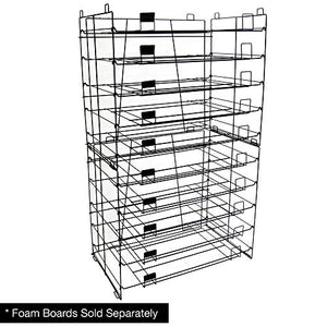 BAZIC Products Stackable Foam Board Display Rack 10-Slots, Metal Steel Powder Coated - 56"x32"x21.5