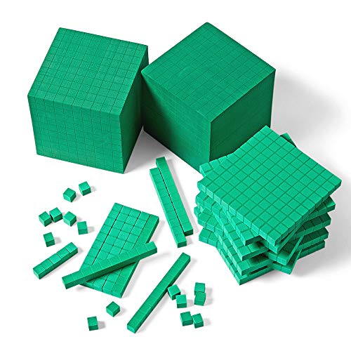 hand2mind 1610 Green Foam Base Ten Blocks, Place Value Manipulatives, Base 10 Blocks, Counting Manipulatives, Math Manipulatives First Grade, Math Blocks, Place Value Blocks, Base 10 Math