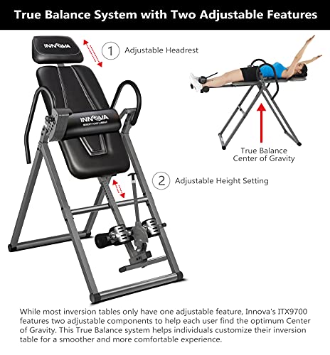 Innova ITX9700 Inversion Table with Memory Foam Lumbar Pad
