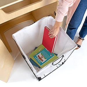 Guidecraft Library Book Drop - Rolling Books and Media Storage Unit, Office and School Supply
