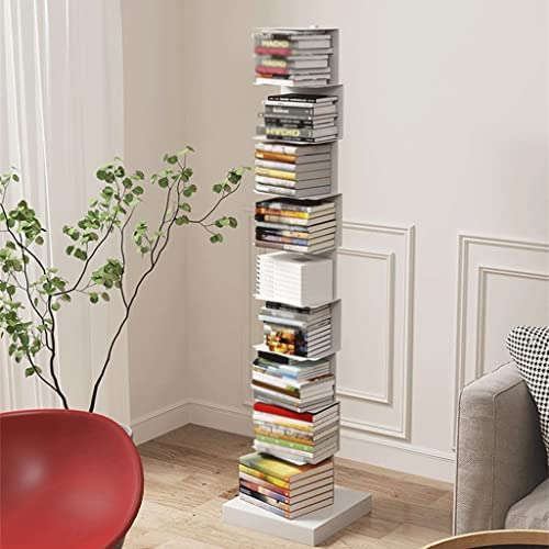 Stainless Steel Bookshelf for Living Room Furniture Minimalist Shelving Rack Bookcase Book Shelf (Color : E, Size : 126cm)