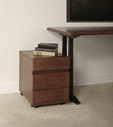 Treasure Trove Accents 17663 Two Drawer Castered File Cabinet, Light Walnut