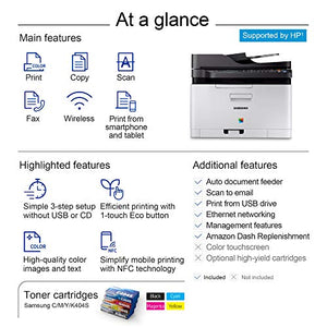 Samsung SS256H#BGJ Electronics Xpress SL-C480FW/XAA Wireless Color Printer with Scanner, Copier & Fax, Amazon Dash Replenishment Enabled