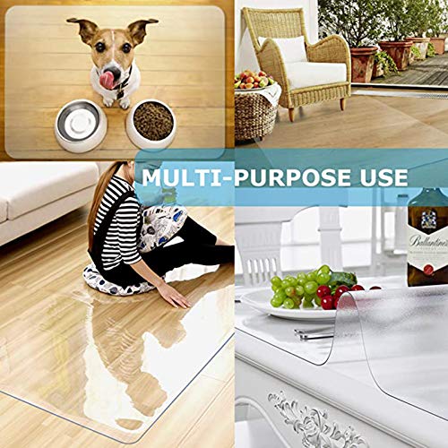 LOLILI Office Chair Mat - PVC Translucent Non-Slip Carpet/Floor Protection Pad