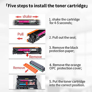 Newtarget 206x (with chip) Toner Cartridge for hp 206a 206x W2110A W2110X use on hp Color Laserjet Pro M255dw MFP M283fdw M283cdw M283 M255 Printer (206x Toner cartridges 4 Pack)