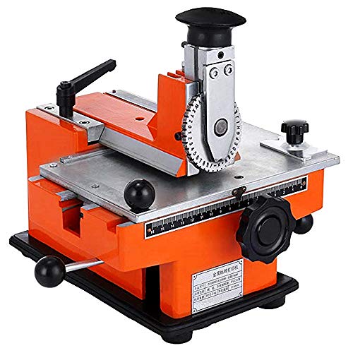 Manual Nameplate Metal Label Stamping Printer Machine Marking Machine for Metal Different Character Wheels Optional 2/2.5/3/4/5/6 (No.3 Codeword Plate)