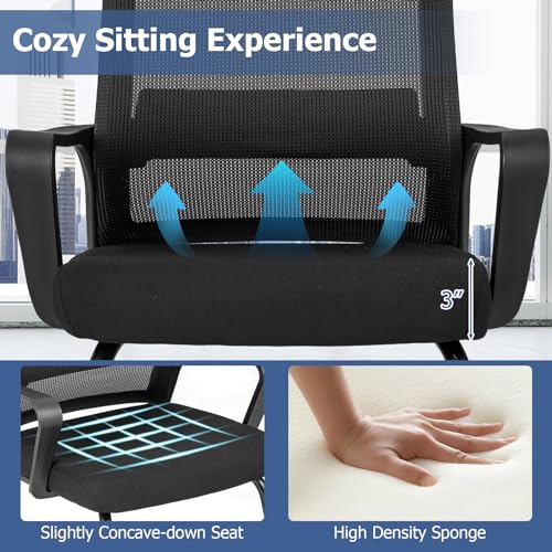 GOFLAME Office Guest Chair with Lumbar Support, 10 Pack