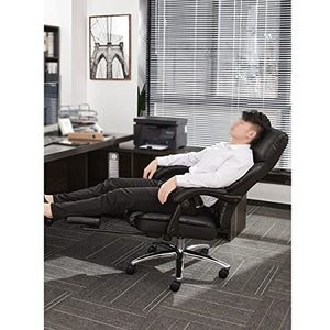 XZBXGZWY Swivel Gaming Office Chair with Footrest - Cowhide Boss Chair