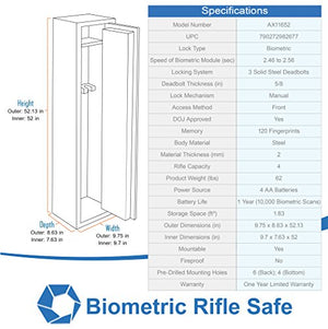 Barska Quick Access Biometric Rifle Safe AX11652
