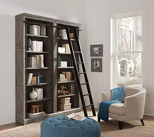 Martin Furniture AE4094Gx2-AE402 Avondale 2 Bookcase Wall Gray,