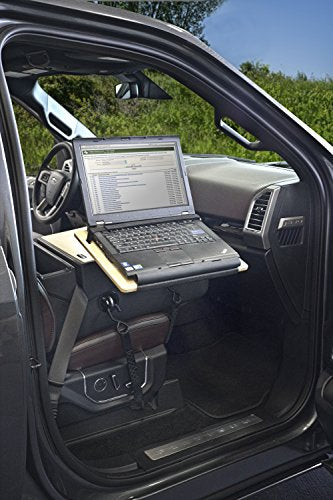 AutoExec AUE10013 Birch Vehicle Black/Grey/Wood Reach Passenger Desk