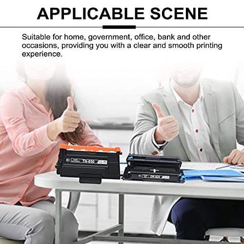 TN-850 TN850 Toner Cartridge & DR-820 DR820 Drum Unit Compatible Replacement for Brother DCP L5500DN L5600DN L5650DN MFC L5900DW L6800DW L6900DW HL L6300DW L6400DW/DWT L5000D L5100DN Printer (5 Pack)