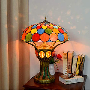 MaGiLL Tiffany Hand Painted Glass Desk Lamp