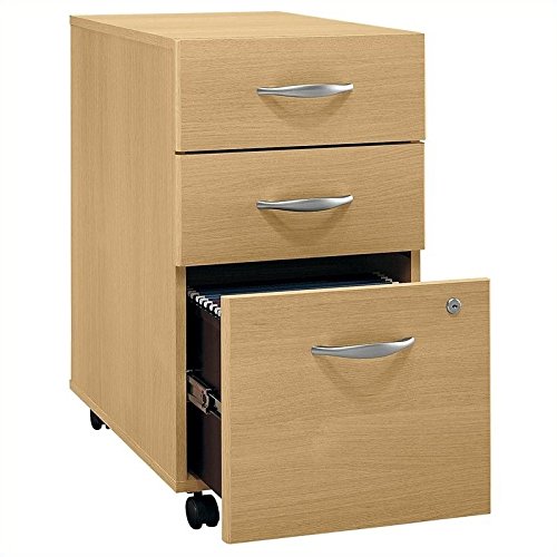 Bush Series C: Light Oak Three Drawer File Cabinet