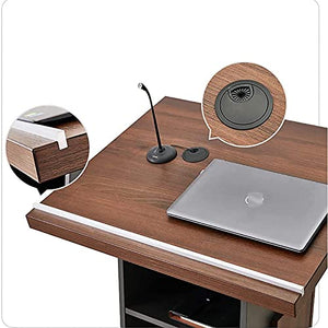 None Lectern Podium Stand, Mobile Speech Table for Lectures, Speeches, and Presentations