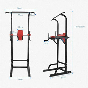 DSWHM Fitness Equipment Strength Training Equipment Strength Training Dip Stands Adjustable Power Tower Multi Function Dip Stand Workout Fitness Bar for Indoor Home Gym Office Outdoor Full Body Streng