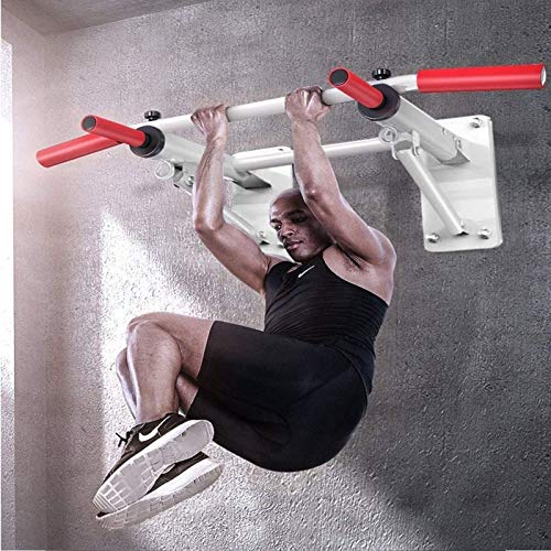 SJNQJJ Pull Ups Strength Training Equipment, Horizontal Bar, Mounted Chin Up Bar Home Gym Punch Bag，Body Workout with Soft Grip Handles Pull-up Bars