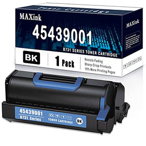 1-Pack 45439001 High Yield Toner Cartridge Black Compatible B731 Series Replacement for OKI B731dn B731dnw Printer Toner.