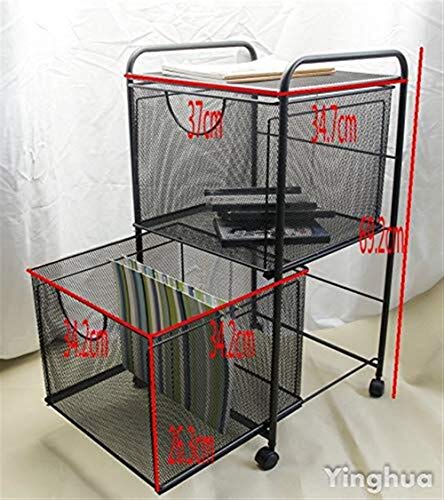 Iron Metal Grid File Cabinet 37x34.7x69.2CM (Color: A) (B)