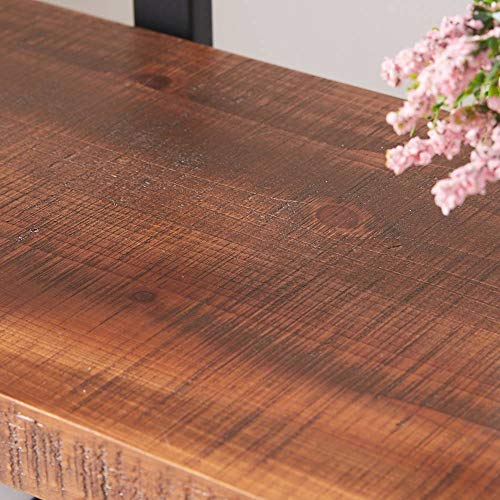 HSH Industrial Rustic 5 Tier Wood Bookcase, Distressed Brown