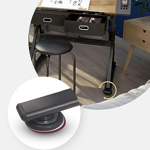 FLaig Adjustable Drafting Table with Drawers, Art Desk for Painting