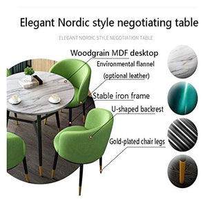 SYLTER Office Conference Table and Chair Set - Reception Coffee Table - Home Living Room Tables and Chairs - Creative Lounge Chair - Kitchen Dining Table Set - 1 Table 3 Chairs (Color: [Insert Color])