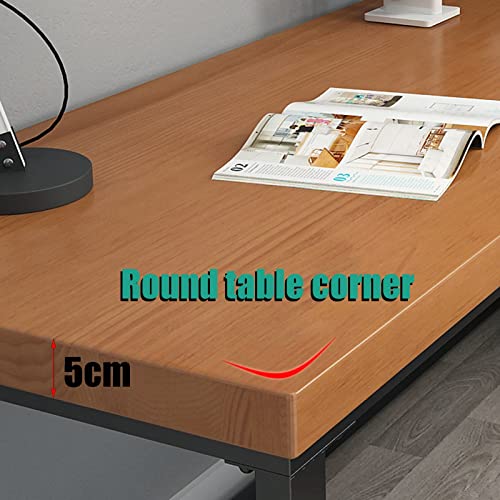 None L-Shaped Computer Desk with Office Chair, Pine Wood Table Board (Right, 140x120x75cm)