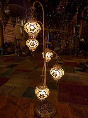 5 Multi-Color Globe Floor Lamp
