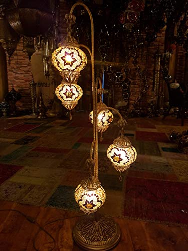 5 Multi-Color Globe Floor Lamp