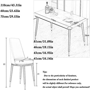 UsmAsk Conference Reception Room Coffee Table with Chair - Black 110x60 (White)