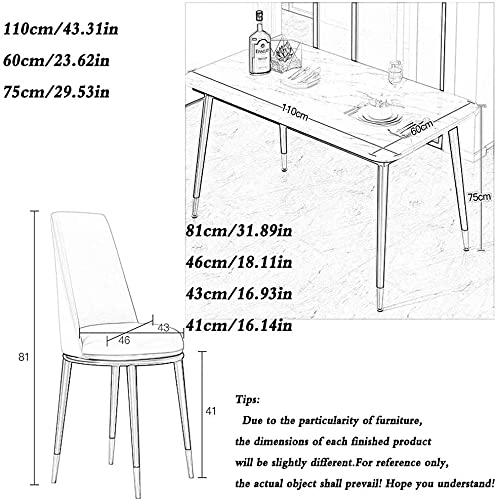 UsmAsk Conference Reception Room Coffee Table with Chair - Black 110x60 (White)