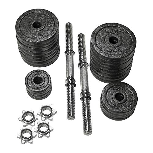 CAP Barbell 105-Pound Adjustable Dumbbell Weight Set
