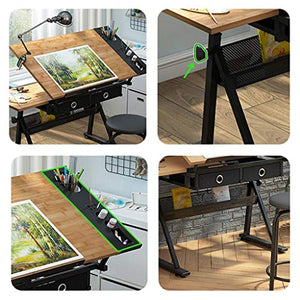 JDkilp Artist Table,with Adjustable Height for Art Design Drawing Writing Painting Crafting Drafting Work and Study (Color : C)