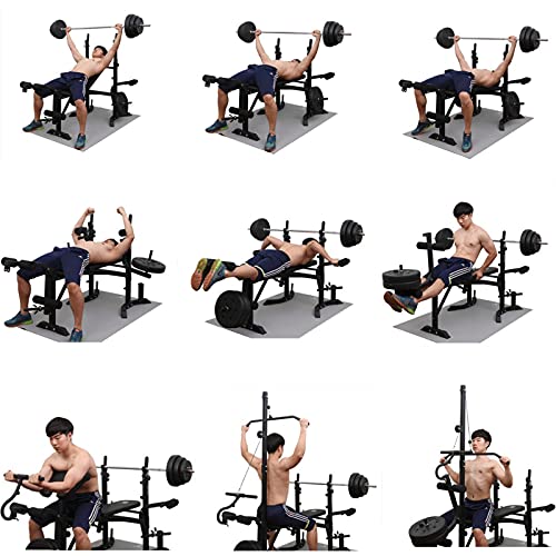 Amastore Olympic Weight Benches Adjustable Multifunctional Weight-Lifting Bed Body Workout Strength Training Weight-Lifting Machine Fitness Equipment for Home/Office/Gym（440lb）