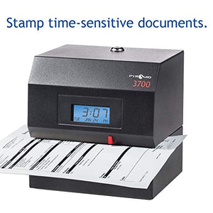 Pyramid 3700 Heavy Duty Steel Time Clock and Document Stamp - Made in the USA