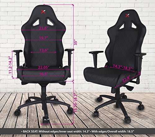 Ferrino XL Black on Black Gaming and Lifestyle Chair by RapidX