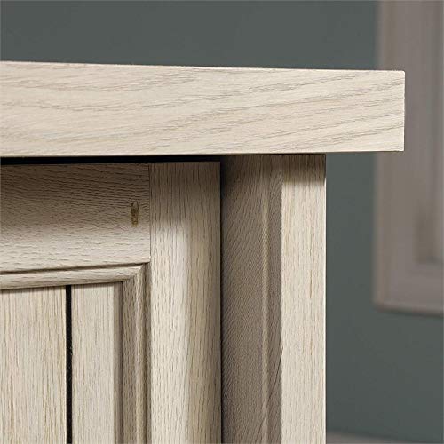 Pemberly Row Home Office Executive Desk with 2 Letter/Legal File Drawers in Chalked Chestnut