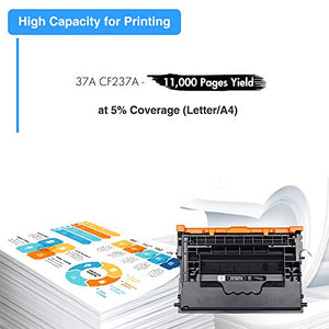 TRUE IMAGE Compatible Toner Cartridge Replacement for HP 37A CF237A CF237X Work with Enterprise M607n M608dn M608n M609 M607dn M608x M609x MFP M631 M631h M632 M633fh Printer (Black, 4Pack)