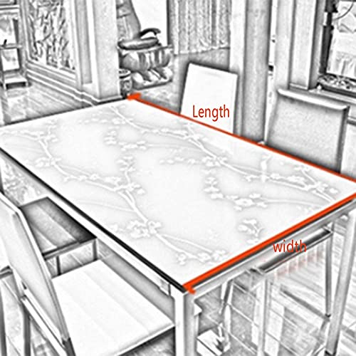 ALGWXQ Clear PVC Tablecloth - Non Slip, Scuff Resistant, Easy to Clean - 200x500cm