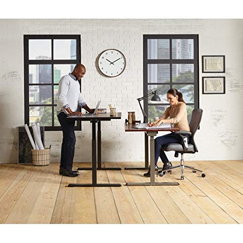 Realspace Magellan 60"W Pneumatic Height-Adjustable Standing Desk, Espresso