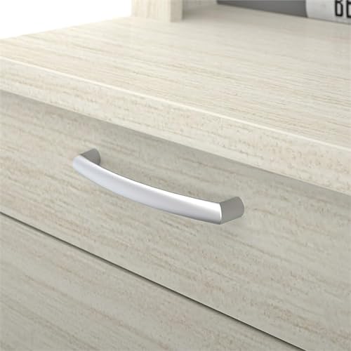 Atlin Designs Modern Wood U-Shaped Computer Desk with Hutch in White/Chocolate