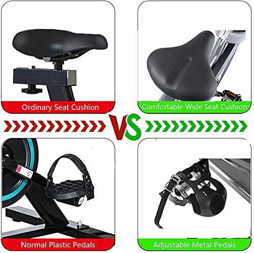 Exercise Bike, Stationary Bikes, Fitness Bike with Tablet Holder, LCD Monitor and Comfortable Seat Cushion, Quiet Indoor Cycling Bikes, 35lb Flywheel, 300lb Capacity