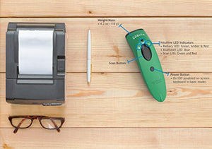 SocketScan S730, 1D Laser Barcode Scanner, Green