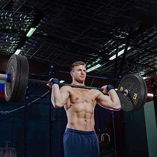 PAPABABE Olympic Barbell 7 foot 1500LB Capacity barbell Weightlifting Bar 2 Inch Barbell, for Weightlifting, Powerlifting and Crossfit