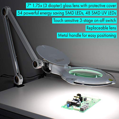 Aven ProVue White LED/UV Magnifying Lamp