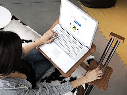 Lounge-wood Classic - Laptop Table supports up to 17-18 inch Laptops, Tablet PC, Ipad, Lectern for E-book. Mousepad for external Mouse.