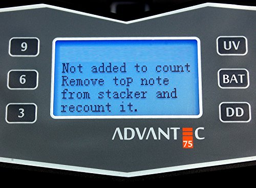 Cassida Advantec 75U Heavy Duty Bill Counter, 4 Speeds and Ultraviolet Detection