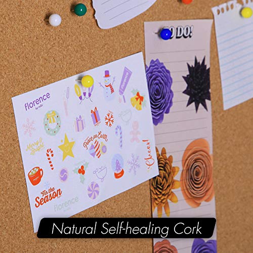 INNOVART Enclosed Bulletin Board 36” x 24”, Lockable Cork Noticeboard with Aluminum Frame, Wall Display Case with Swing-Open Door, Information Cabinet for School, Office, Commercial, etc.