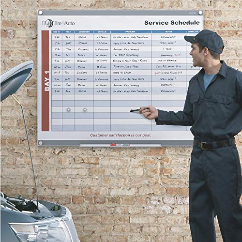 Quartet Glass Whiteboard, Magnetic Dry Erase Board, 3' x 2', with Customizable Templates, White Dry Erase Surface, Infinity (GI3624)
